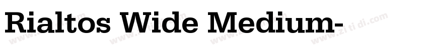 Rialtos Wide Medium字体转换 Rialtos Wide Medium字体转换